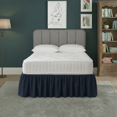 Base Valance Polycotton Sheet For Divan Beds Easy Care Bed Base Cover Navy from B&Q