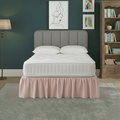 Base Valance Polycotton Sheet For Divan Beds Easy Care Bed Base Cover Pink from B&Q