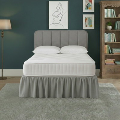 Base Valance Polycotton Sheet For Divan Beds Easy Care Bed Base Cover Silver from B&Q
