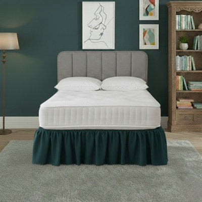 Base Valance Polycotton Sheet For Divan Beds Easy Care Bed Base Cover Teal from B&Q