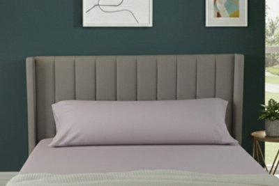 Bolster Support Pillow Pillowcase Plain Dyed Pillow Linen Easy Care LilacSuper King 6Ft from B&Q