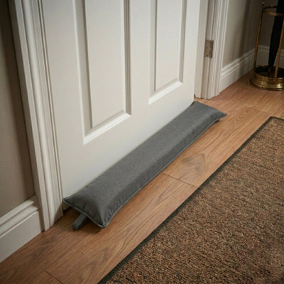 Premium Filled Draught Excluder For Doors And Windows Save Energy Grey One Size from B&Q