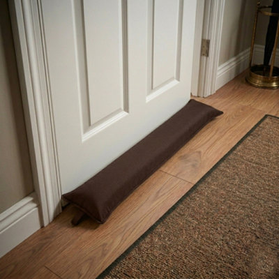 Premium Filled Draught Excluder For Doors And Windows Save Energy Brown One Size from B&Q