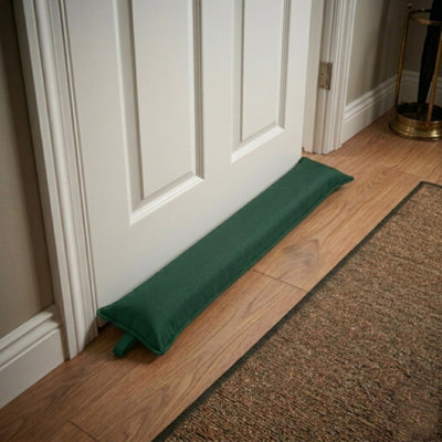 Premium Filled Draught Excluder For Doors And Windows Save Energy Green One Size from B&Q