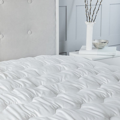 Dual Layer Mattress Topper Air Flow Hypo Allergenic Soft Touch Bedding from B&Q