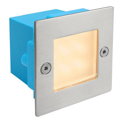 B&Q -  Mini Led Brick Light Outdoor Step Wall Light Square Ip54 Warm White Zlc051Ww