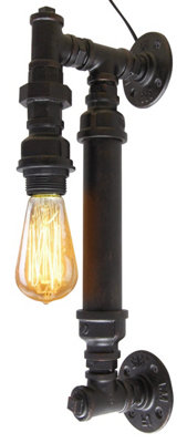 Long Life Lamps Company Vintage Industrial Rustic Copper Steampunk Wall Light M0030 from B&Q