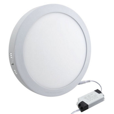 Long Life Lamps Company 18W Surface Mount Led Round Panel 6500K Cool White from B&Q