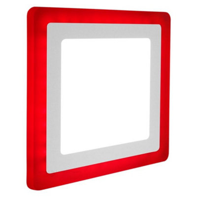 Long Life Lamps Company 12W Recessed Ceiling Led Square Ring Panel Red from B&Q