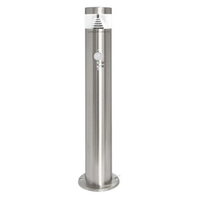 Long Life Lamps Company Pir Led Bollard Garden Lamp Post Stainless Steel Outdoor Pir Ground Light Cool White