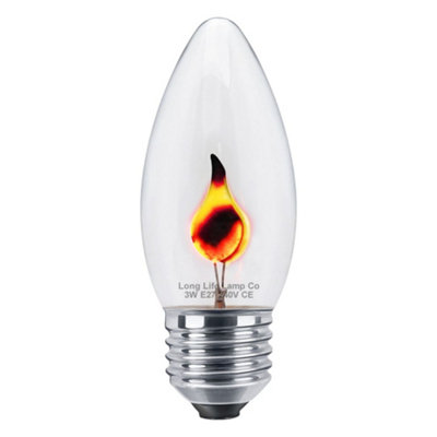 Long Life Lamps Company 3W Flicker Flame Candle Light Bulb E27 Edison Screw from B&Q
