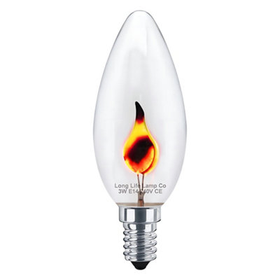 Long Life Lamps Company 3W Flicker Flame Candle Light Bulb E14 from B&Q