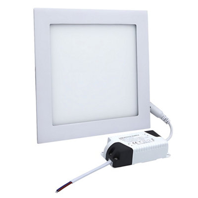 Long Life Lamps Company 12W Recessed Ceiling Led Square Panel Cool White from B&Q
