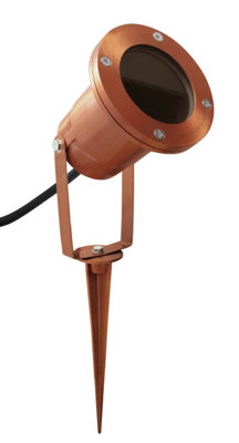 Long Life Lamps Company Outdoor Ground Spike Light Stainless Steel Copper Finish Adjustable Head Zlc085S from B&Q