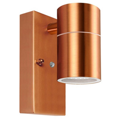 Long Life Lamps Company Single Outdoor Wall Light Dusk Till Dawn Sensor Copper Finish Ip65 Zlc097Cdtd from B&Q