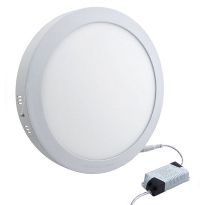 Long Life Lamps Company 24W Surface Mount Led Round Panel 6500K Cool White from B&Q