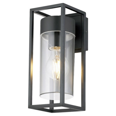 Long Life Lamps Company 4W Outdoor Modern Rectangular Wall Lantern With Clear Diffuser Zlc079K from B&Q