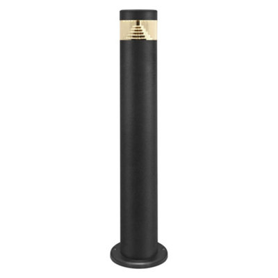 Long Life Lamps Company 3W Modern Outdoor Led Warm White Bollard Light Stainless Steel Black Finish Zlc305Ww from B&Q