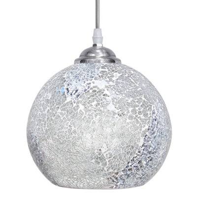 Long Life Lamps Company Vintage Glass Globe Ceiling Hanging Pendant Light Shade Mosaic Lighting M0103 from B&Q