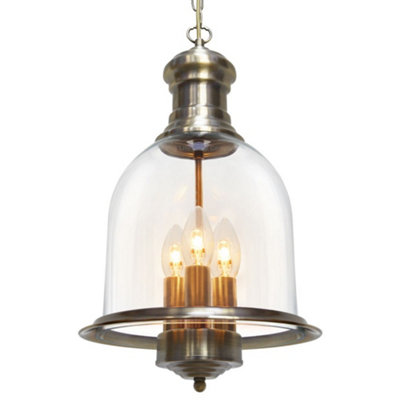 Long Life Lamps Company Vintage Glass Pendant Light Brass Hanging Antique Ceiling Chandelier Candle Lantern M0121