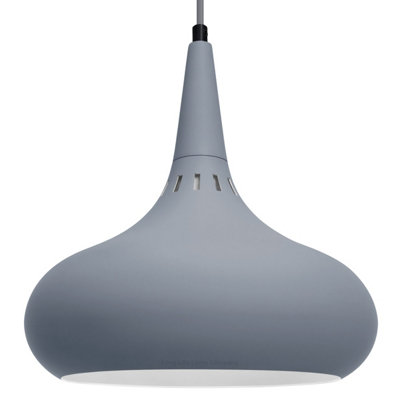 Long Life Lamps Company Dome Shade Ceiling Pendant Light Grey Modern Classic Lamp Shade M0134 from B&Q