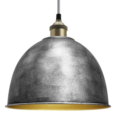 Long Life Lamps Company Industrial Vintage Brass Ceiling Pendant Light M0152 from B&Q
