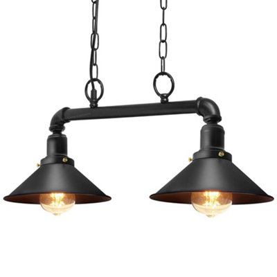 Long Life Lamps Company Vintage Retro Industrial Water Pipe Ceiling Light M0194 from B&Q