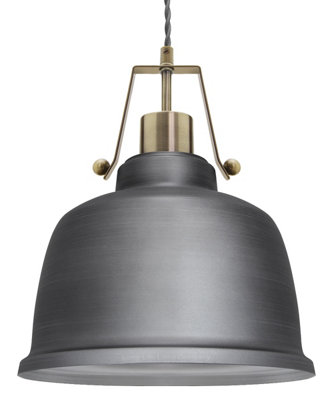 Long Life Lamps Company Industrial Vintage Brass Ceiling Pendant Light M0179 from B&Q