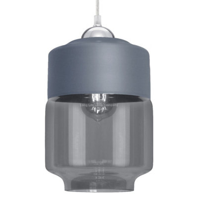 Long Life Lamps Company Modern Ceiling Hanging Glass Pendant Light M0206 from B&Q