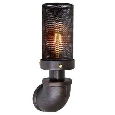 Long Life Lamps Company Vintage Industrial Water Pipe Wall Light H3002P from B&Q