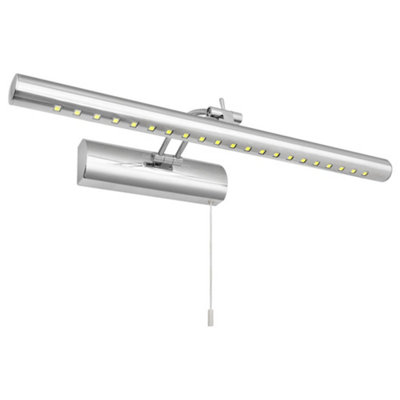 Long Life Lamps Company 5W Led Bathroom Mirror Wall Light With Pull Cord Cool White 6500K Ip20 Ml13 from B&Q