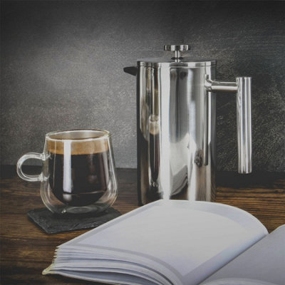  - French Press Cafetiere Steel Coffee Maker 1000Ml M&w