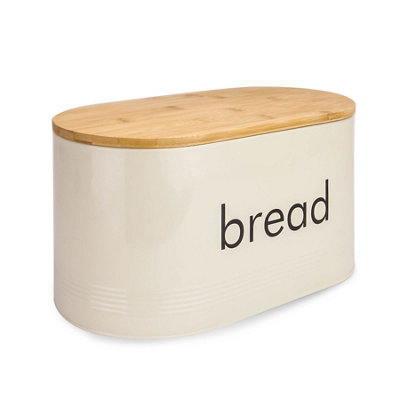 Kitchen Bread Bin With Bamboo Chopping Board Lid from B&Q