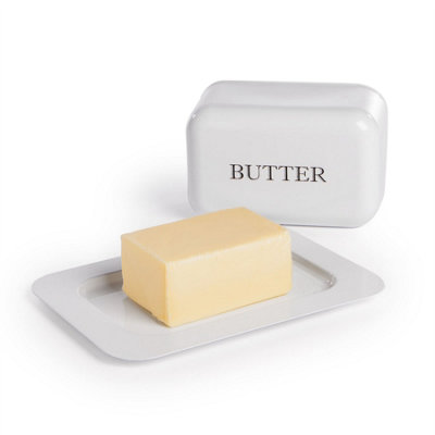 Butter Dish With Lid In White Maison And White from B&Q