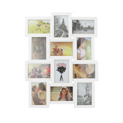  - 12 Photo Picture Collage Frame White