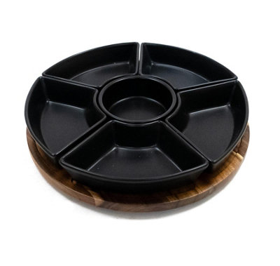  - Acacia 6 Piece Rotating Dip Set