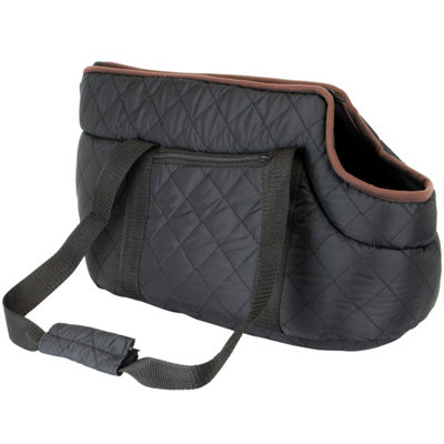 B&Q -  Black Quilted Pet Carrier