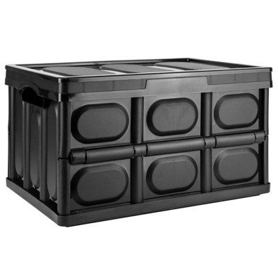 Tekbox Regular Folding Storage BoxBlack from B&Q