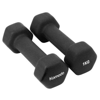 B&Q -  2X 1Kg Neoprene Dumbbells