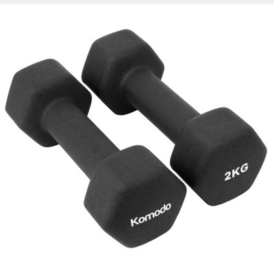 Komodo 2X 2Kg Neoprene Dumbbells from B&Q