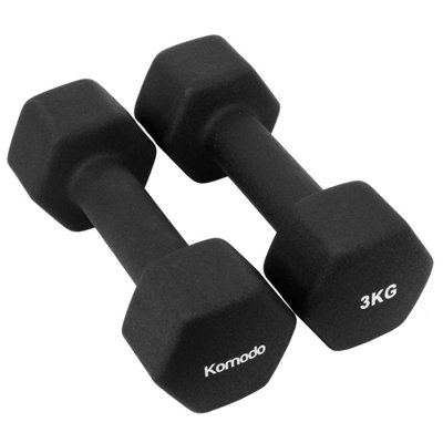 Komodo 2X 3Kg Neoprene Dumbbells from B&Q