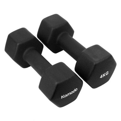 Komodo 2X 4Kg Neoprene Dumbbells from B&Q