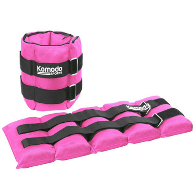 Komodo Pink Adjustable Ankle Weights - Max 10Kg - Pink - Image 4