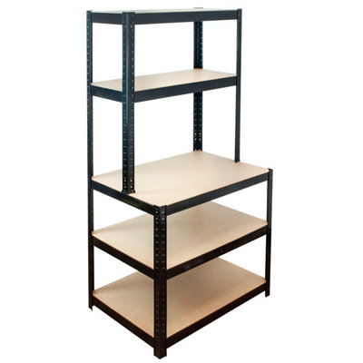 B&Q -  Boltless Garage Shelving Rack With Worktop