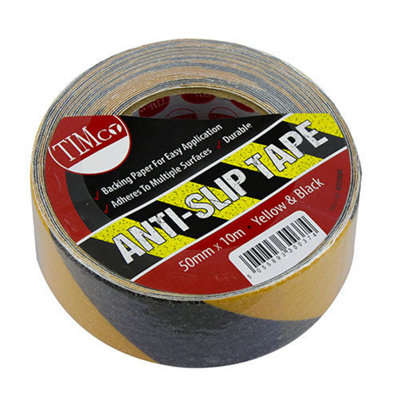 TIMCO Anti-Slip Tape Black & Yellow 10m x 50mm Black Pack 1 - Image 5