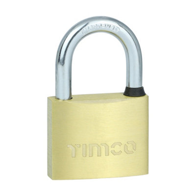 TimcoBrass Padlock (Size 50mm1 Each) from B&Q