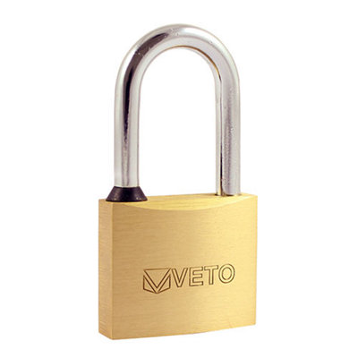 TimcoBrass Padlock Long Shackle (Size 50mm1 Each) from B&Q