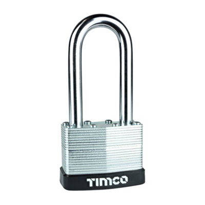 TimcoLaminated Padlock Long Shackle (Size 50mm1 Each) from B&Q