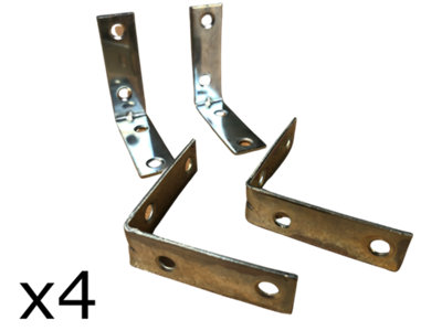 4Pack 50 X 50 X 16 Corner BraceZinc from B&Q