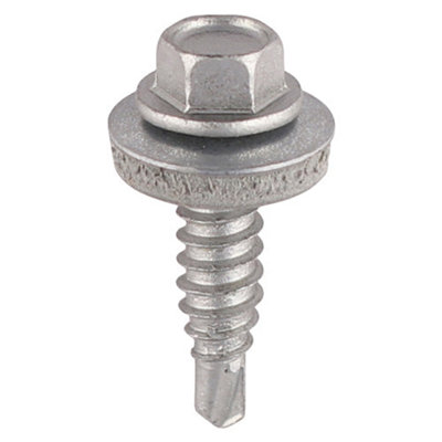 Timco Sheet Steel Stitching Screws Exterior Silver With Epdm Washer6.3 X 25 from B&Q